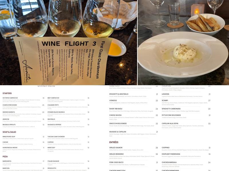 Marcoza Trattoria Menu