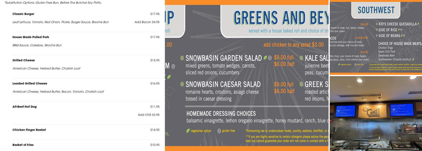 Needles Lodge Menu