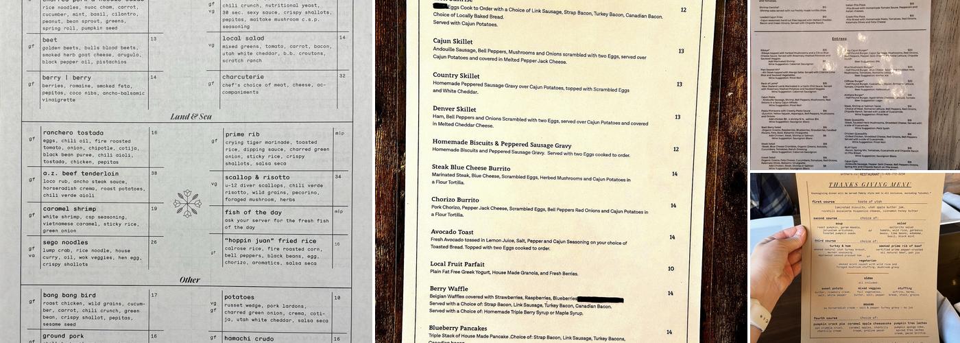 Anthera Menu