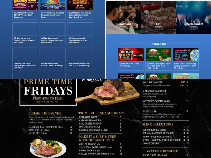 Crazy Moose Casino Mountlake Terrace Menu