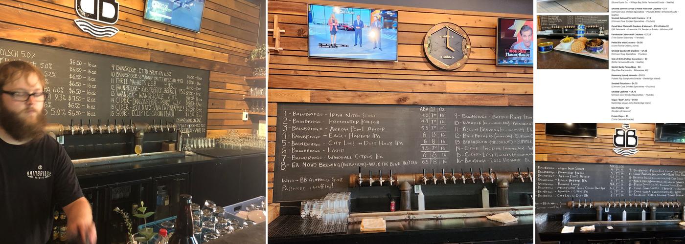 Bainbridge Brewing Alehouse Menu
