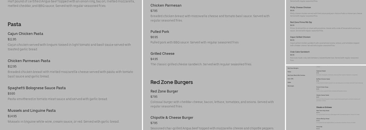 RedZone Menu