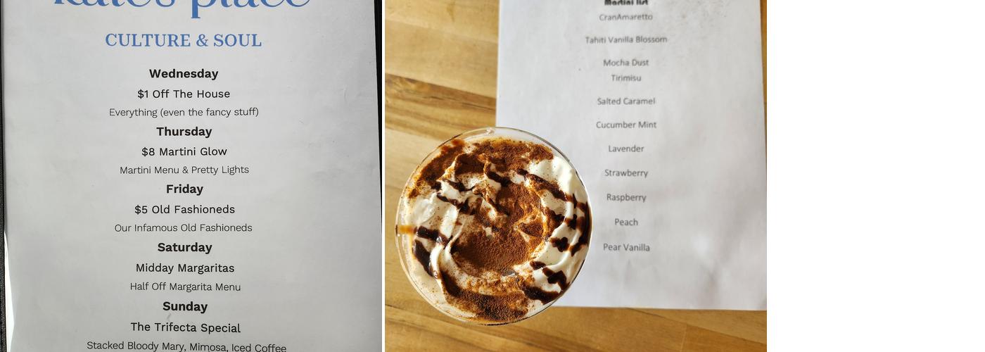 Kate's Place Menu