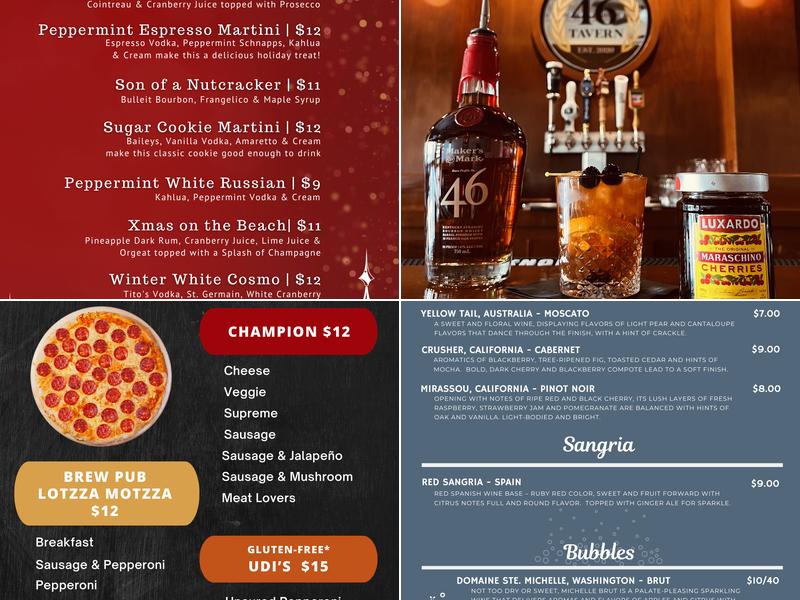 The 46 Tavern Menu