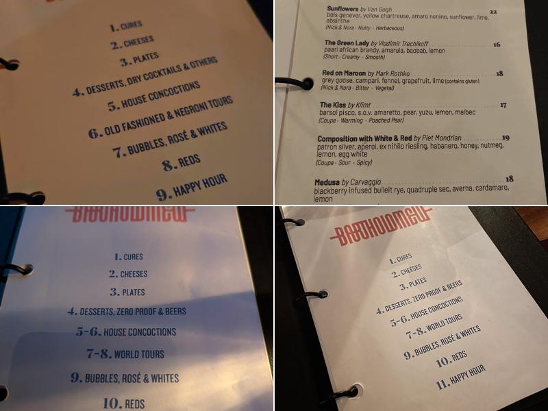 Bartholomew Menu