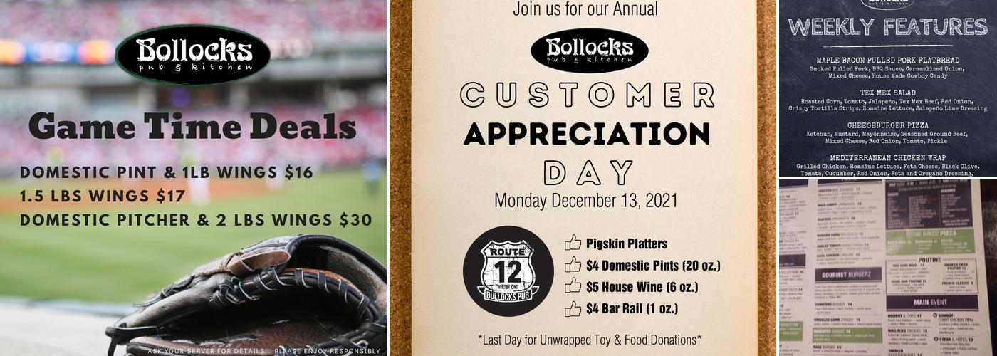 Bollocks Pub & Kitchen - Whitby Patio Menu