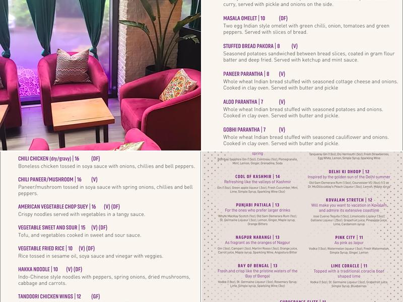 Sura Lounge & Bar Menu