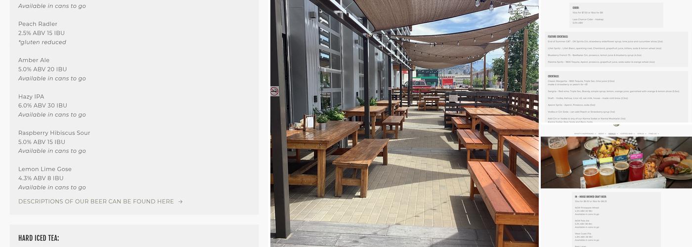 Rustic Reel Brewing Company Menu