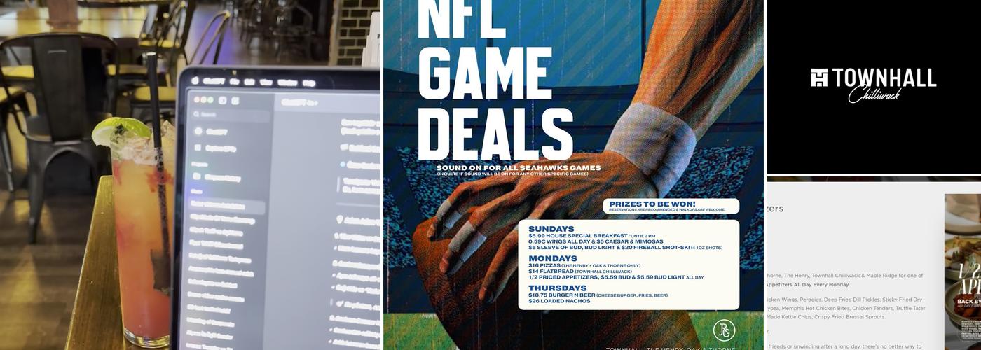 Townhall Chilliwack Menu