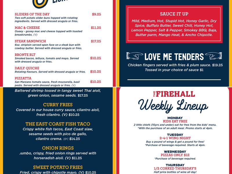 The Firehall Menu