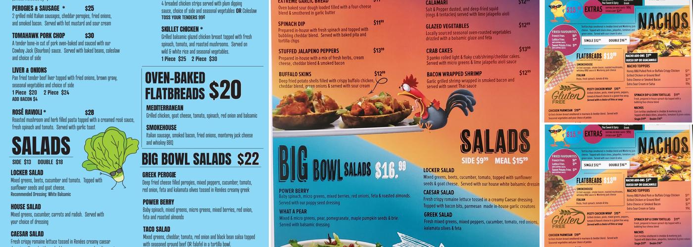 The Locker at the Falls Restaurant & Pub Menu