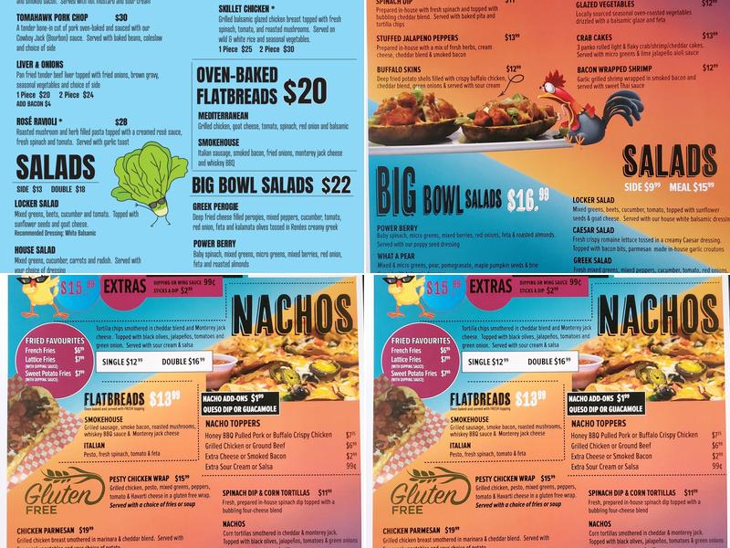 The Locker at the Falls Restaurant & Pub Menu