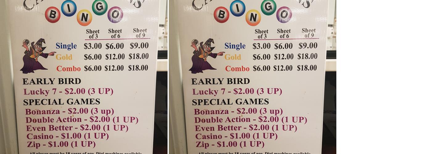 Jesters Gaming Lounge Menu