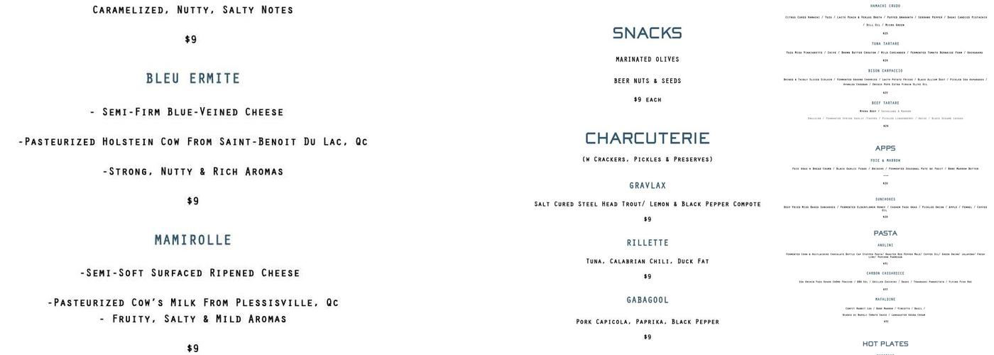 Bar Lupulus Menu