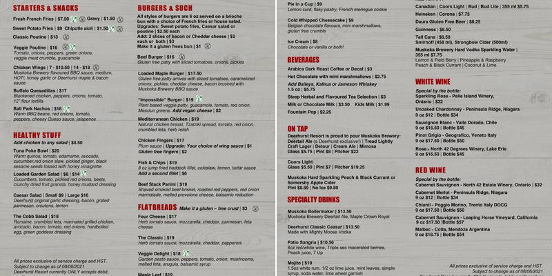 Maple Pub & Patio Menu