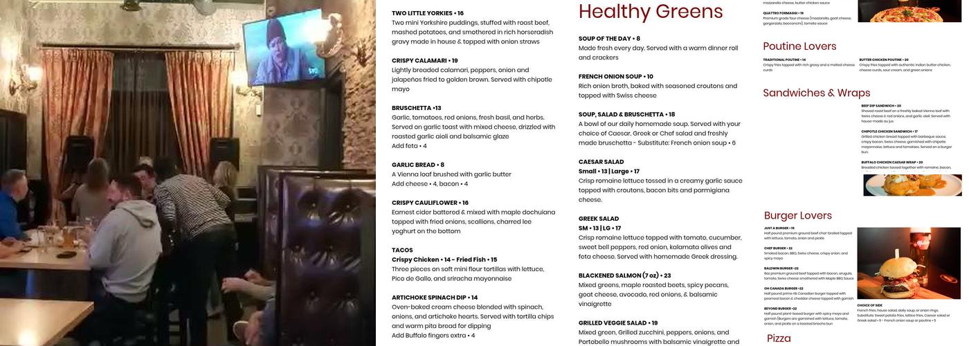 Baldwin Bistro Menu