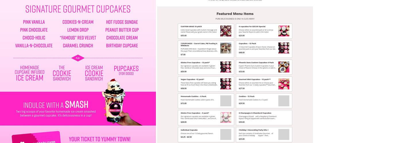 Smallcakes Ahwatukee Menu