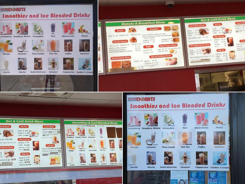 Alesha Donuts Menu