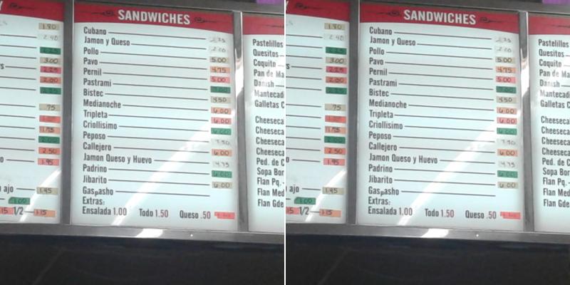 Sol De Borinquen Menu