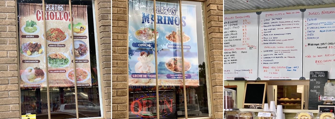 El Trigal del Peru (Peruvian Bakery) Menu