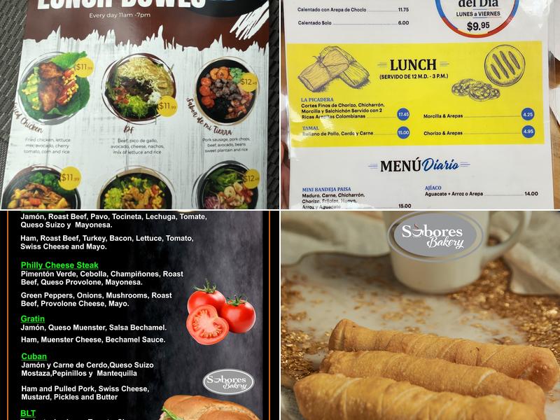 Sabores Bakery Menu