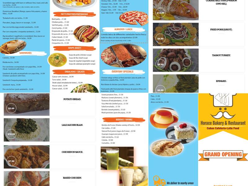 Horace Bakery & Restaurant Menu