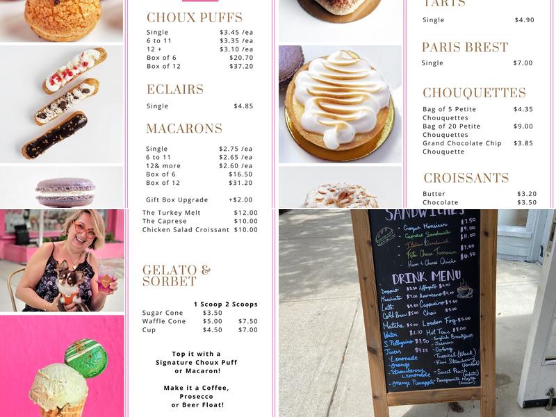 Choulala Fine Pastries Menu