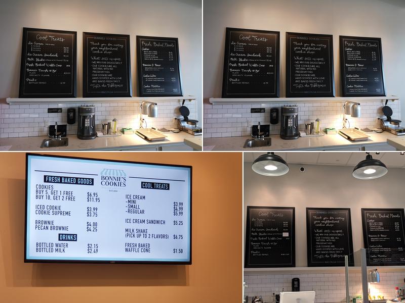 Bonnie's Cookies Menu