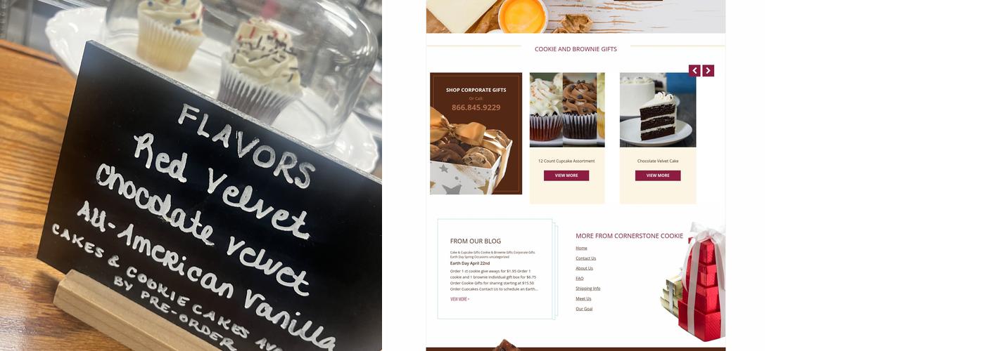 Cornerstone Cookie Gifts Menu