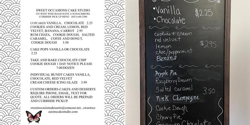 Sweet Occasions Cake Studio Menu