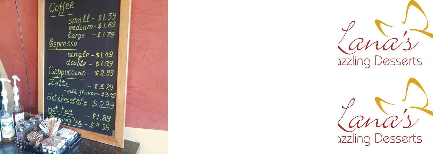 Lana's Dazzling Desserts Menu