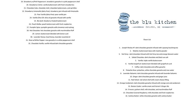 The Blu Kitchen Menu