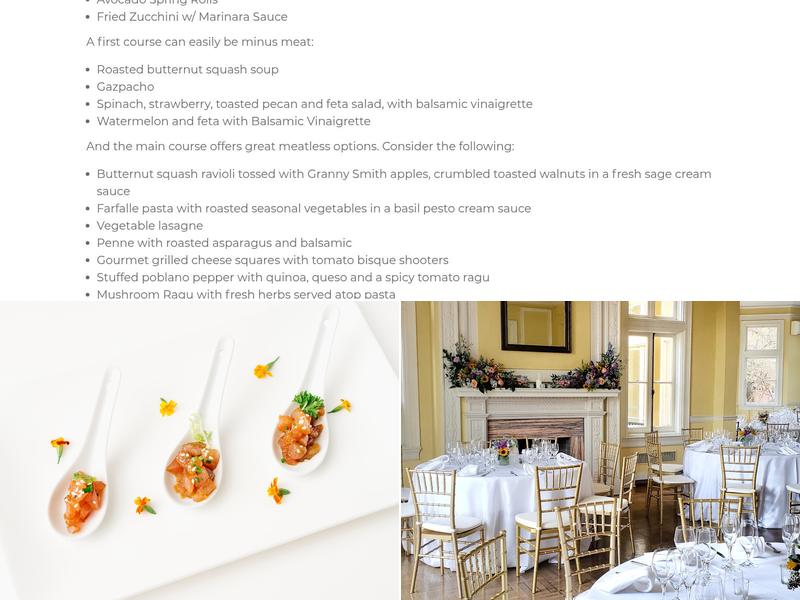 Main Event Caterers Menu