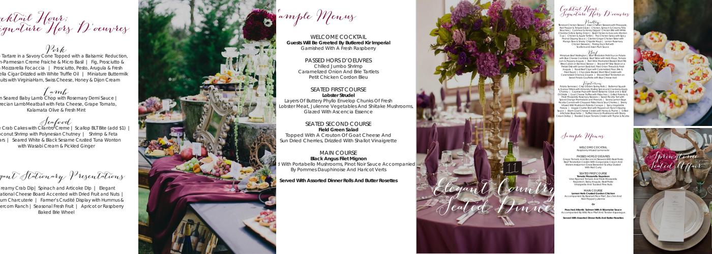 Amphora Catering Menu