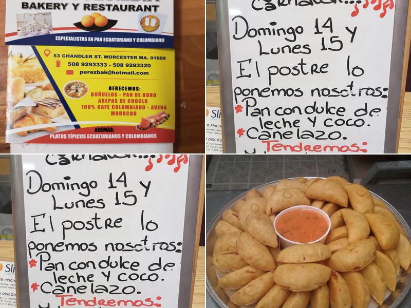 Ecua Colombia Bakery & Restaurant Inc Menu