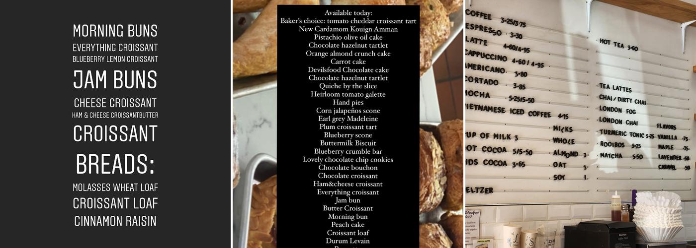 Butternut Bakehouse Menu