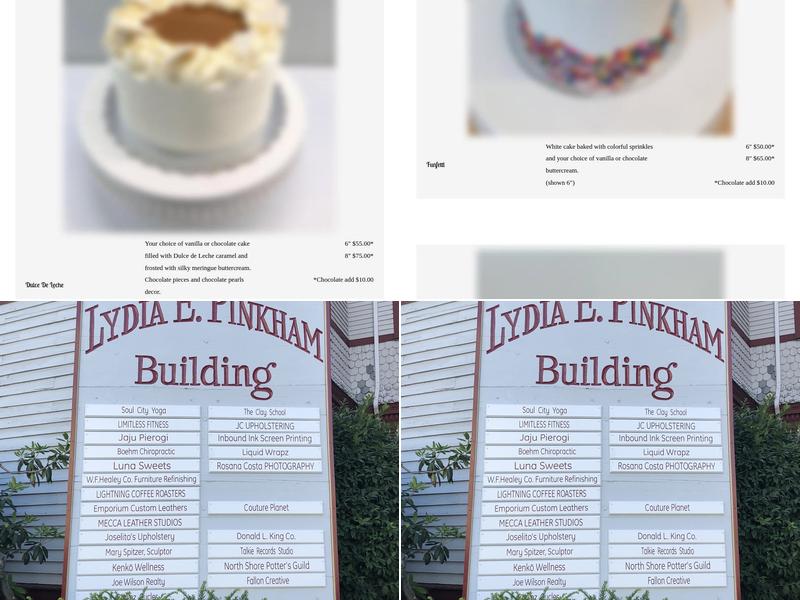 Luna Sweets Menu