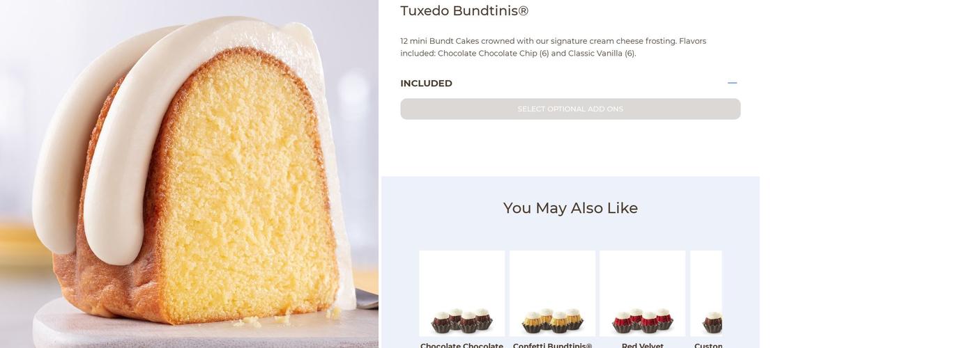 Nothing Bundt Cakes Menu