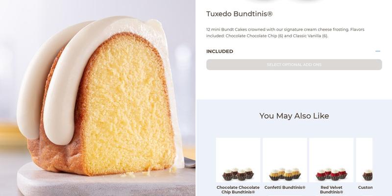 Nothing Bundt Cakes Menu