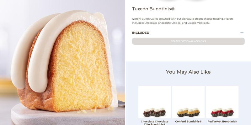 Nothing Bundt Cakes Menu