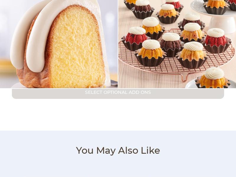 Nothing Bundt Cakes Menu