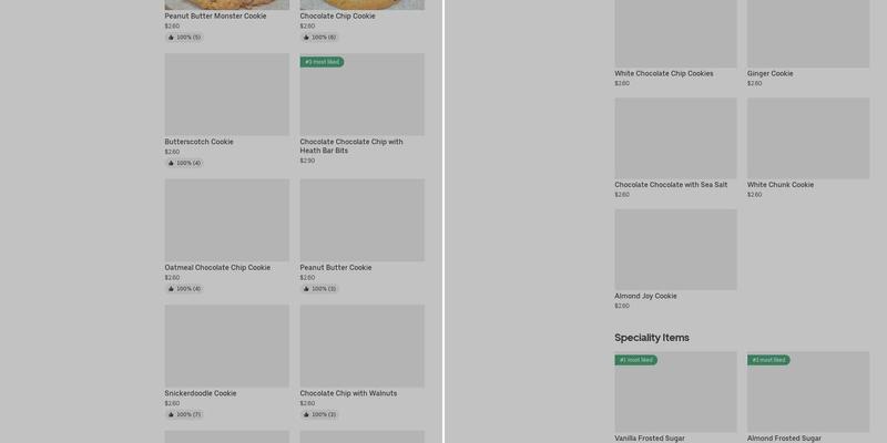Classic Cookie Co. Menu