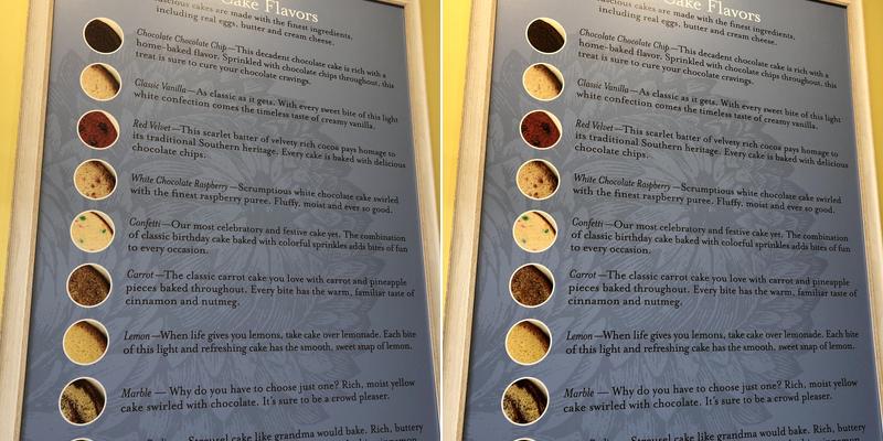 Nothing Bundt Cakes Menu