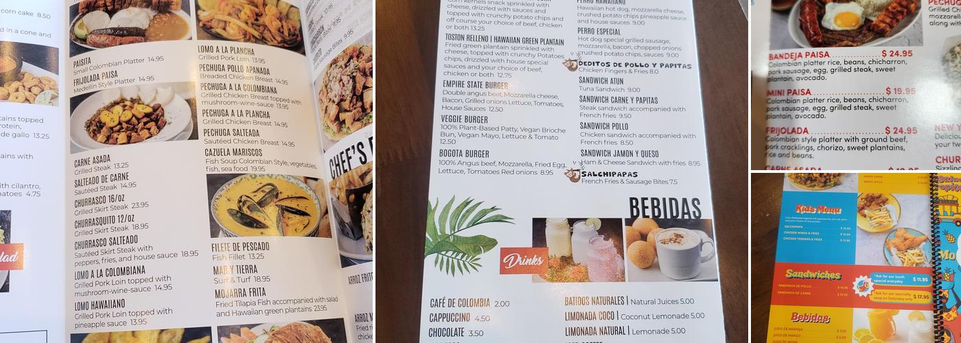 Sabrosito Restaurant Express Menu