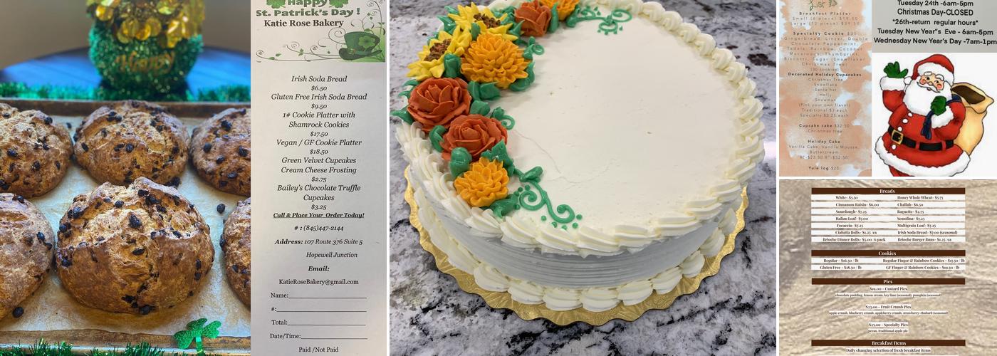 Katie Rose Bakery Menu
