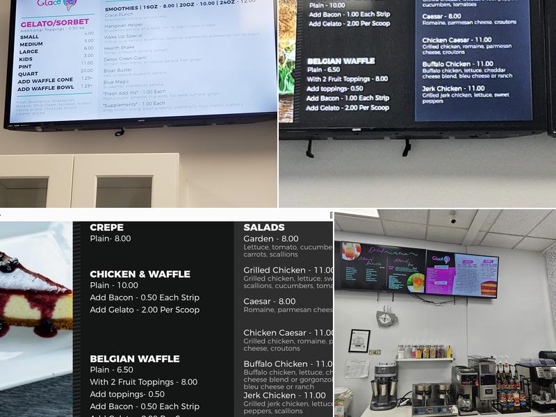 Glace Gelateria Kitchen & Bakery Menu