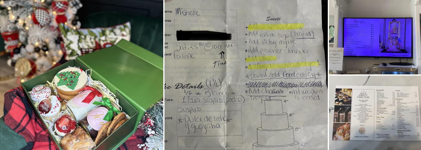 Iva’s Sweet Parlour Menu