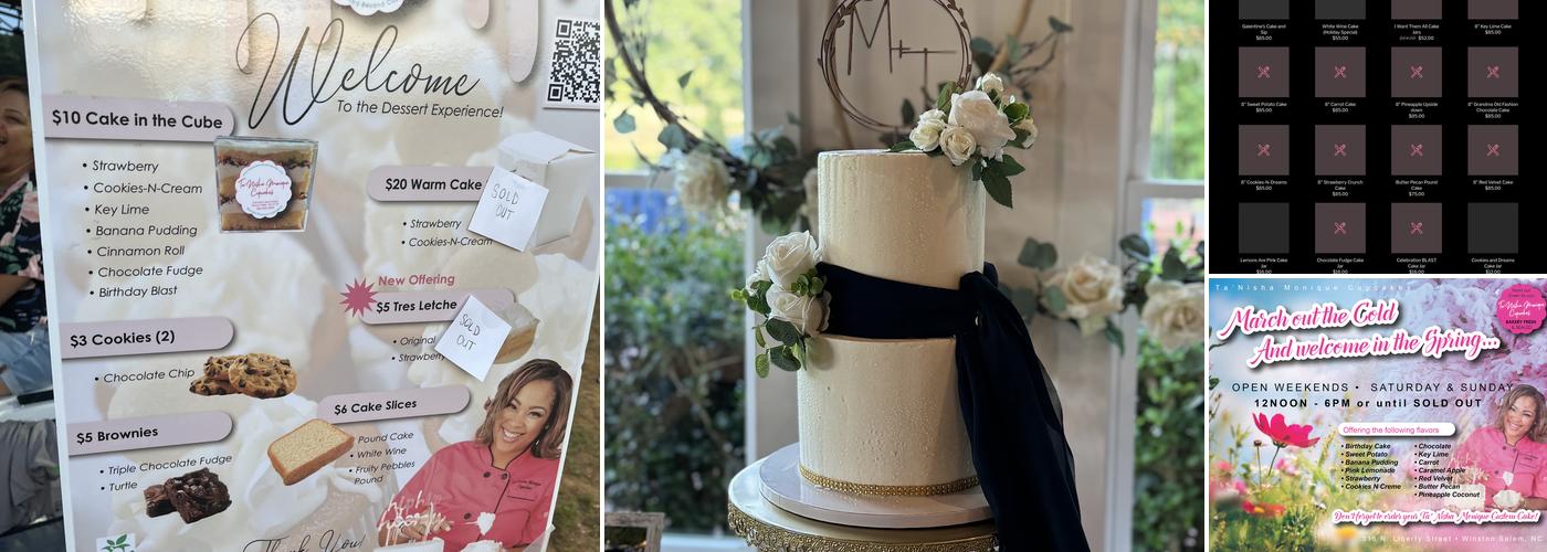 Ta' Nisha Monique Cupcakes Menu
