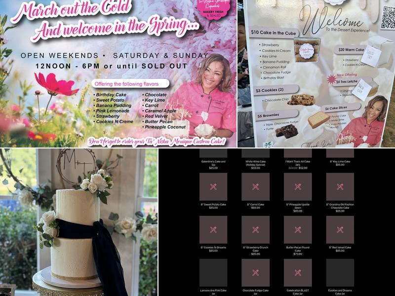 Ta' Nisha Monique Cupcakes Menu