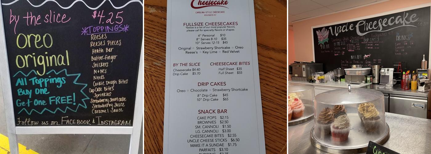 Uncle Cheesecake Menu
